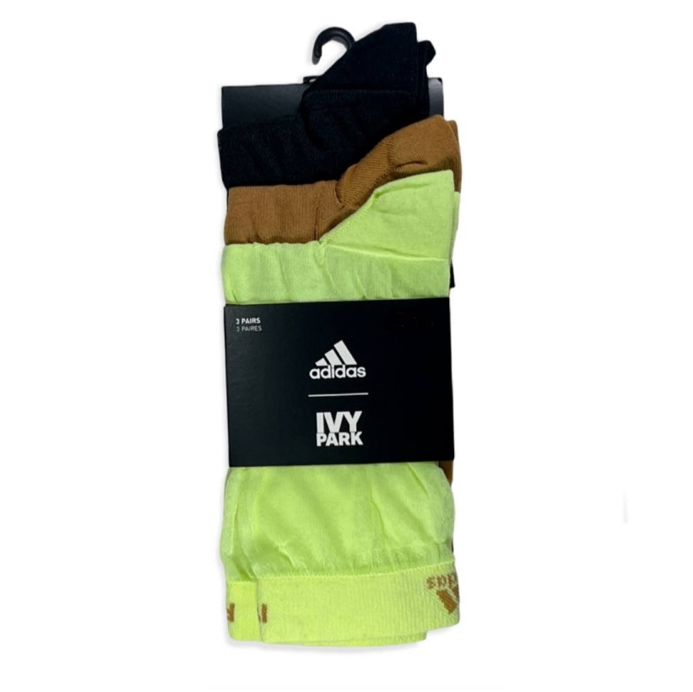 IVY PARK Socks 3-Pack in Black, Brown, Neon Green